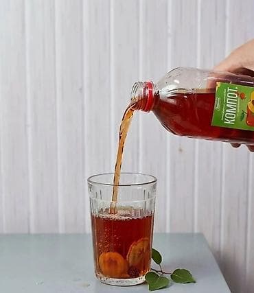 Компот в бутылке - Напиток на основе натуральных фруктов и ягод -