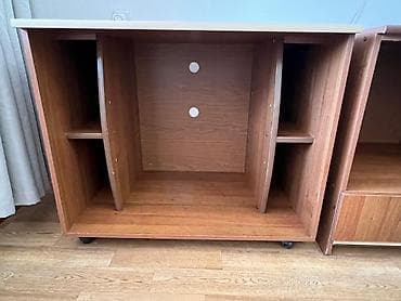 Тумба и подставка для телевизора, Напольная, ЛДСП, цвет - Коричневый