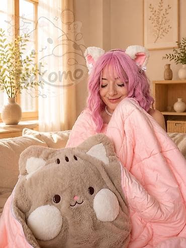Игрушки: 🦊🐱🐺 Подушка-одеяло 2 в 1 💕 Любимая мягкая подушка за пару секунд — 3