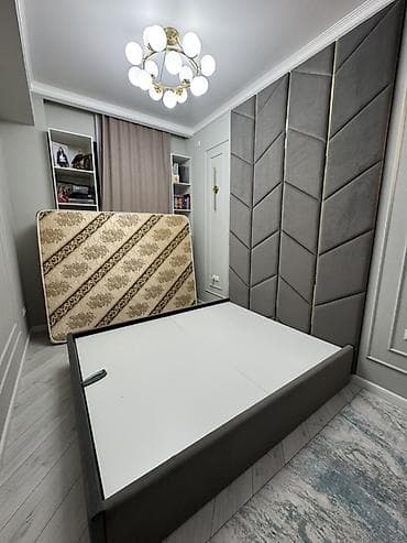 160: Двуспальная кровать, Б/у, С ящиком для хранения, длина - 190 см — 6
