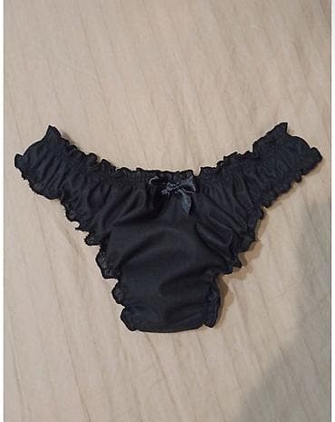 женские белые: Черные женские трусики (2 модели) - Модель 1: стринги из тонкого — 2