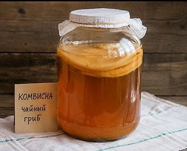 чайная: Чайный гриб (комбуча) ал 3х.л.банке—Токмок. самовывоз. живые культуры — 1