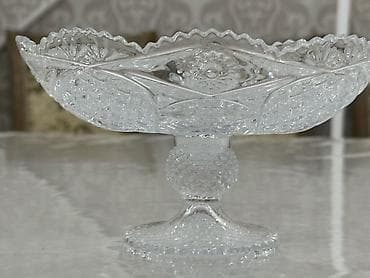 горные камни: Стеклянная конфетница/фруктовница на ножке - Материал: прозрачное — 1