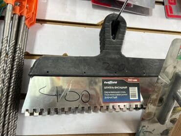 штыковый лопата: Шпатель фасадный зубчатый "Европрофиль" с рабочей поверхностью 350 мм — 1