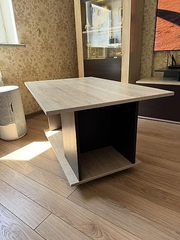 столы с колёсами: Журнальный стол, Прямоугольный, С колесиками, цвет - Коричневый — 1