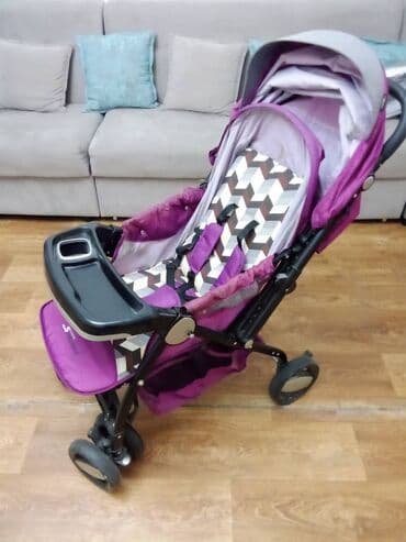 подстаканник на коляску: Коляска, цвет - Фиолетовый, Б/у — 1