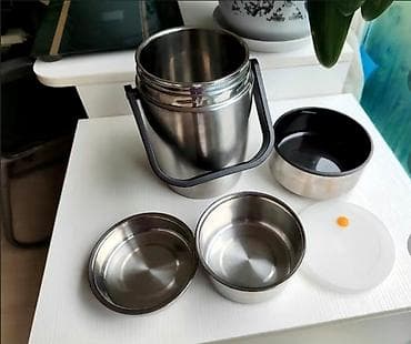 манты карыскан: Тамак-аш контейнери, түсү - Боз, Өзү алып кетүү — 1