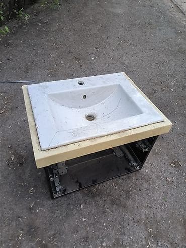 тумба для ванной: Тумба для ванны, С раковиной, Другой материал — 2