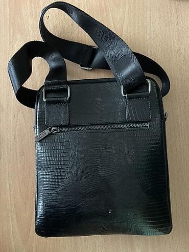 спортивные сумки рюкзаки женские: Мужская поясная/через плечо сумка BUTUN из чёрной кожи с тиснением под — 2