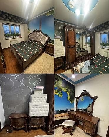 барокко: Спальный гарнитур, Двуспальная кровать, Дерево, цвет - Коричневый — 2