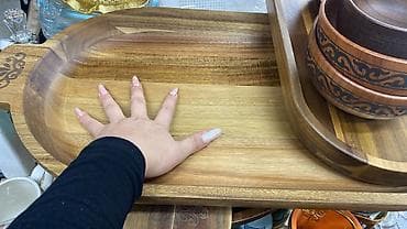 Бамбуковые и деревянные сервировочные блюда/тарелки - Материал — 6