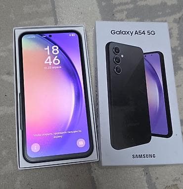 Samsung Galaxy A54 5G, 256 ГБ, цвет - Черный, 2 SIM