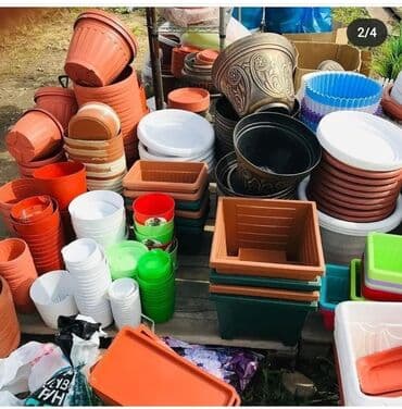 цветочница: Цветочные горшки Лотки, Висячие горшки, Прямоугольные горшки — 22