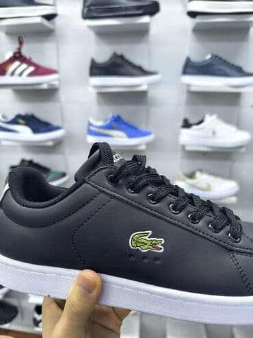 Ботинки: Кеды Lacoste, низкая модель в классическом чёрно-белом исполнении — 6