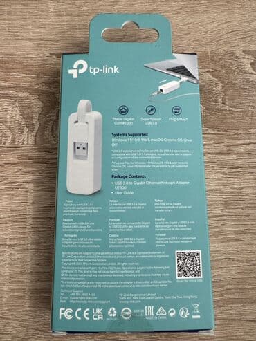 сетевые адаптеры stlab: Tp-Link
Адаптер Ethernet USB 3.0 — 2