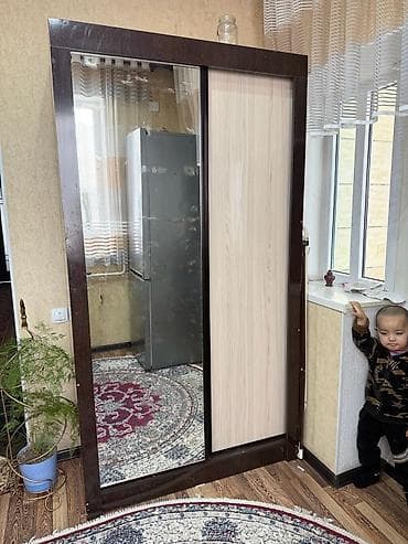 шкаф польша: Шкаф купе, Б/у, С зеркалом, ЛДСП — 1