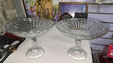 pull and beer: Фруктовницы ?г СССР, прессованное стекло, без сколов и трещин, по — 1