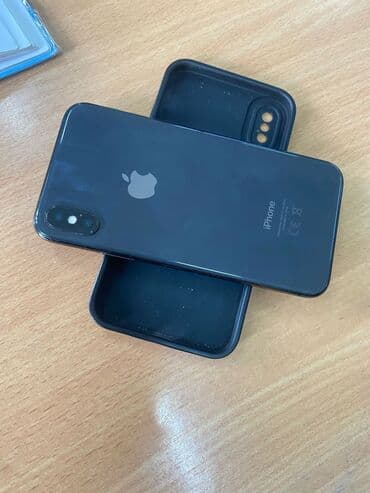 айфон х: IPhone X, Колдонулган, 256 ГБ, Black Titanium, Заряддоочу түзүлүш, Коргоочу айнек, 100 % — 5