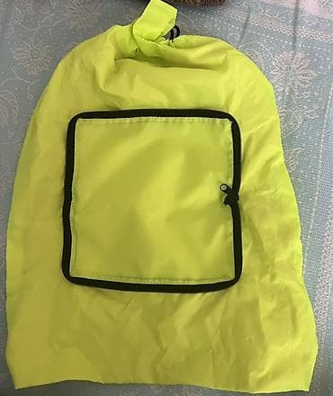 Жеке буюмдар: Складной рюкзак-мешок неонового салатового цвета. - Легкий — 2