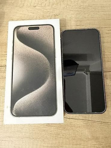 macbook 15: IPhone 15 Pro Max, Б/у, 256 ГБ, Natural Titanium, Коробка, 85 % — 5