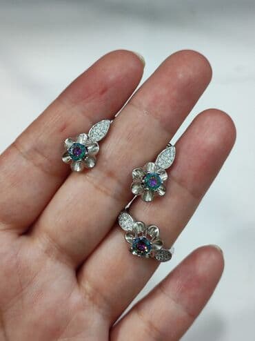 свадебные платья от производителя: Набор украшений, Проба 925, Женские, Новый — 3