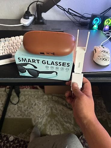 Видеоигры и приставки: Умные очки Smart Glasses и карманный вай фай беспроводным — 1