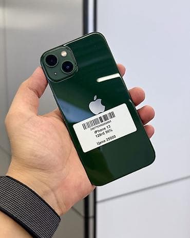 IPhone 13, Б/у, 128 ГБ, Matte Midnight Green, Чехол, Защитное стекло, В рассрочку, 96 %