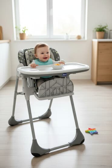 стулчик для кармления: Стульчик для кормления, Chicco, Пластик, Другой вид, цвет - Серый — 1