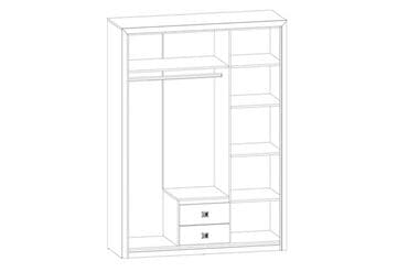 шыфонеры: Шкаф для одежды 3Д коллекции Коен, Сосна Натуральная, БРВ Брест — 3