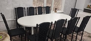 acne studios: Комплект столов и стульев на заказ, Для кухни, Прямоугольный — 2