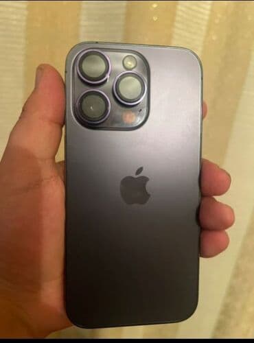 компютер новый: IPhone 14 Pro, Колдонулган, 256 ГБ, Deep Purple, Коргоочу айнек, 80 % — 1