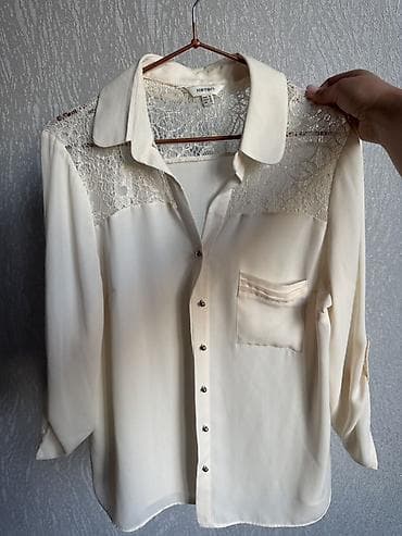 Блузки: Блузка, Однотонный, Удлиненная модель — 1