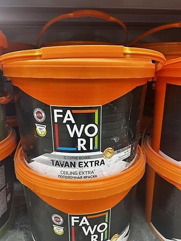 Водоэмульсионная краска, Fawori, Для потолка, цвет - Белый, 20 кг, Матовая, Без запаха