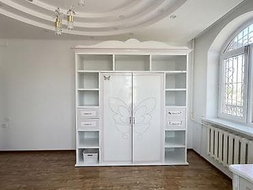 шкаф с полками: Спальный гарнитур, Б/у, Двуспальная кровать, Шкаф, Комод, Италия, Самовывоз, цвет - Белый — 1