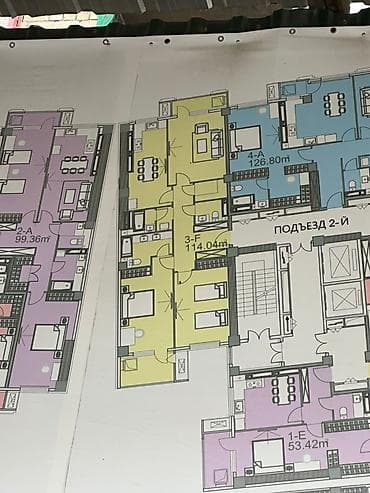 3 комнаты, 114 м², Кок-Жар мкр Элитка, 9 этаж, ПСО (под самоотделку) — 6
