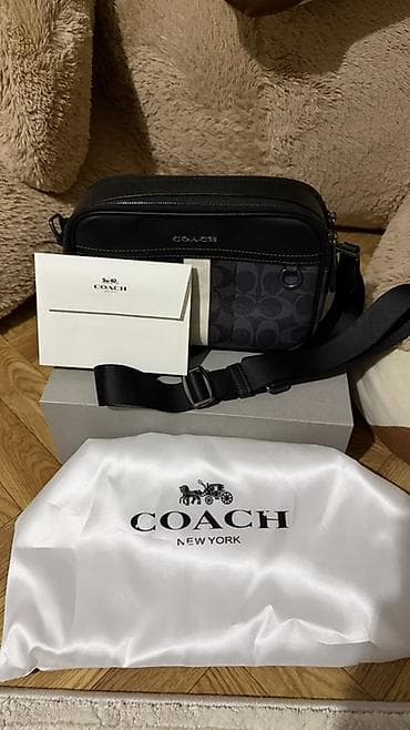 Мужская одежда: Классическая сумка, Coach, США, Материал: Комбинированный материал, Застежка на молнии, Унисекс, Новый — 3