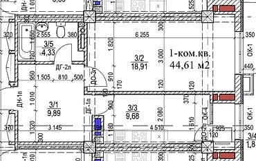 стоимость бишкек: 1 комната, 45 м², Элитка, 6 этаж, Готовая ПСО (под самоотделку) — 2