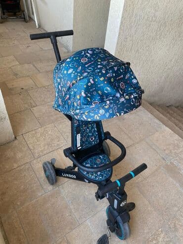 скупка велосипедов: Коляска, цвет - Голубой, Б/у — 6