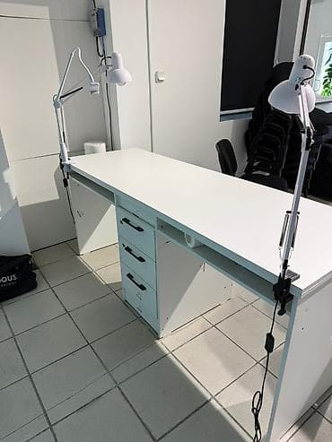 школьные столы для дома: Двухместный рабочий стол для мастеров маникюра/бровей/ремесла с — 2