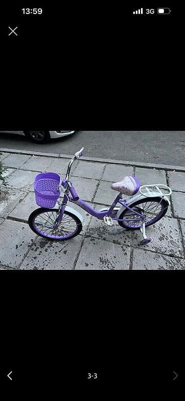 fixed gear: Детский велосипед, 2-колесный, 6 - 9 лет, Для девочки, Б/у — 1