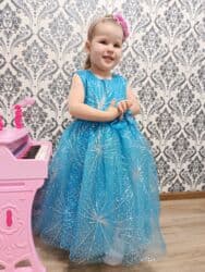 платье дордой: Детское платье, цвет - Голубой, Новый — 1