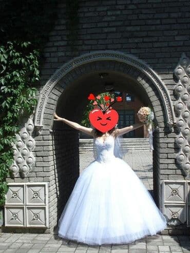 свадебные платья больших размеров: Платье 42-44 размер, надевали 1раз — 1