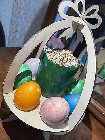 скобы для степлера: Пасхальный набор с деревянной подставкой - Декоративная подставка из — 2