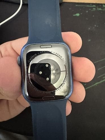 Apple Watch Series 7, 45 мм, алюминиевый корпус (синий)