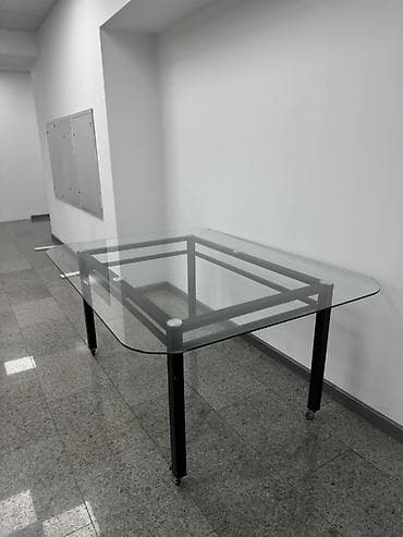 Офисный стол, Нерегулируемый, цвет - Черный, Прямоугольный