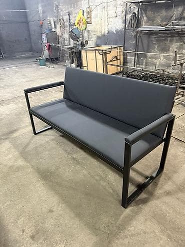 Эмерек: Кеңсе үчүн диван, түсү - Боз — 1