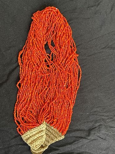 колечко из бисера: Коралловый бисер, продаю много разных винтажных украшений, бус с — 5