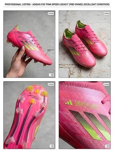 футболный кроссовки: Футбольные бутсы adidas F50 “Pink Speed Legacy” размер:37 - Модель — 1