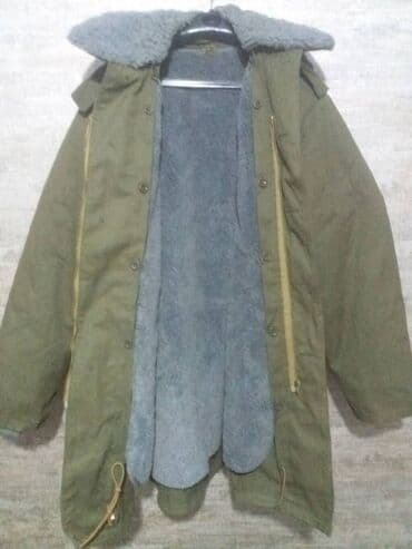 бушлат военные: Куртка с утеплением. Цвет - хаки, темно-зеленый, с капюшоном — 6