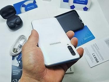 samsung e1202: Samsung Galaxy A50, Б/у, 128 ГБ, цвет - Белый, 1 SIM, 2 SIM, eSIM — 2
